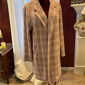 Chic Plaid Long Coat